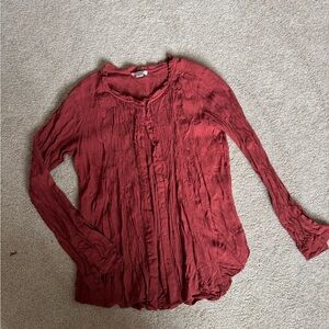 Sundance Rust Long Sleeve Blouse